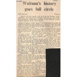 Waituna's history goes full circle