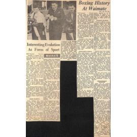 Boxing History At Waimate / Interesting Evolution As Form of Sport