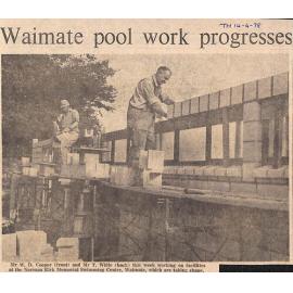 Waimate pool work progresses