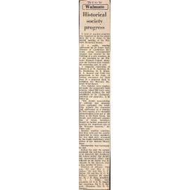 Waimate: Historical society progress