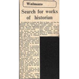 Waimate: Search for works of historian