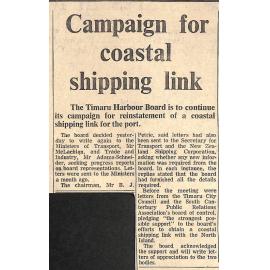 Campaign for coastal shipping link
