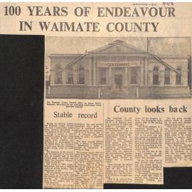 100 Years of Endeavour in Waimate County