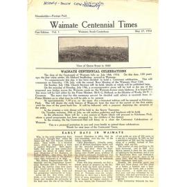 Waimate Centennial Times First Edition Vol. 1