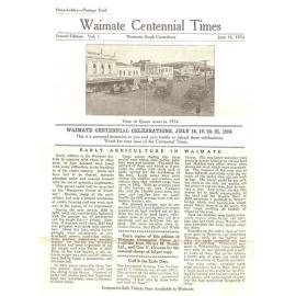 Waimate Centennial Times Second Edition Vol. 1