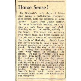 Horse sense!