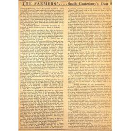  'THE FARMERS' ...South Canterbury's Own Stock Firm... Congratulates Waimate On Its Centennial