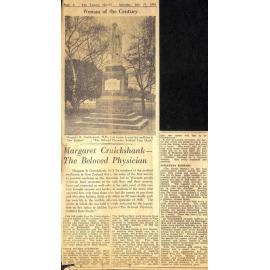 Woman of the Century- Margaret Cruickshank - Thy Beloved Physician