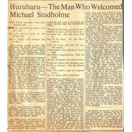 Huruhuru - The Man Who Welcomed Michael Studholme
