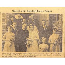 Married at St Joseph's Church, Timaru