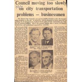 Council moving too slowly on city transportation problems - businessmen