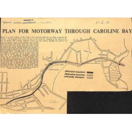 Plan for motorway through Caroline Bay