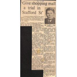  'Give shopping mall a trial in Stafford St'