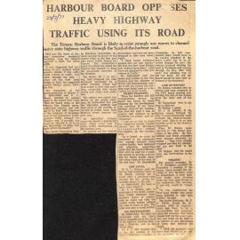 Harbour Board opposes heavy highway traffic using its road