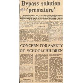 Bypass solution 'premature' / Concern for safety of schoolchildren