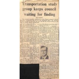 Transportation study group keeps council waiting for finding