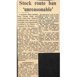 Stock route ban 'unreasonable'