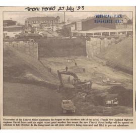 Excavation of Church Street underpass