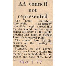 AA council not represented