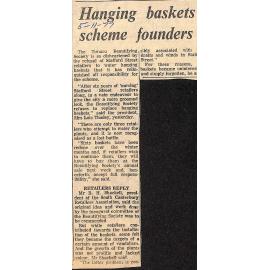 Hanging baskets scheme founders
