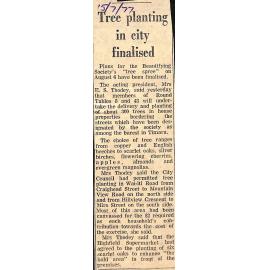 Tree planting in city finalised