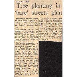 Tree planting in 'bare' streets plan