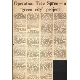 Operation Tree Spree - a 'green city' project / Ripe for softening