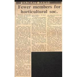 Waimate News: Fewer members for horticultural society