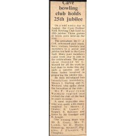 Cave bowling club holds 25th jubilee