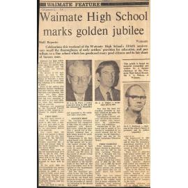 Waimate High School marks golden jubilee / By train - a big adventure