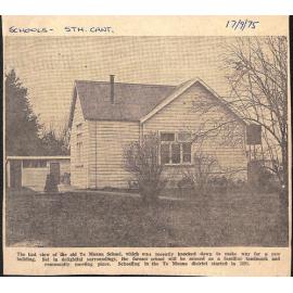 Last view of the old Te Moana School