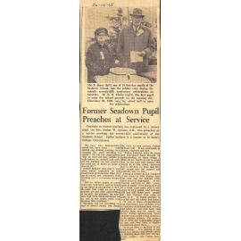 Former Seadown Pupil Preaches at Service