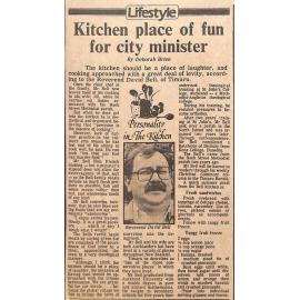 Kitchen place of fun for city minister