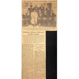 First Teacher at Salisbury Attends Jubilee Celebrations, Salisbury School Celebrates Golden Jubilee