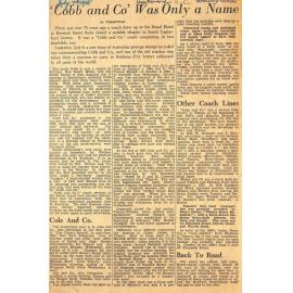  'Cobb and Co' Was Only a Name