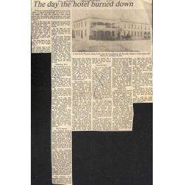 The day the hotel burned down