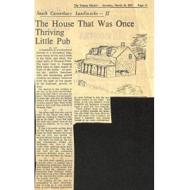 South Canterbury Landmarks - II The House That was Once Thriving Little Pub