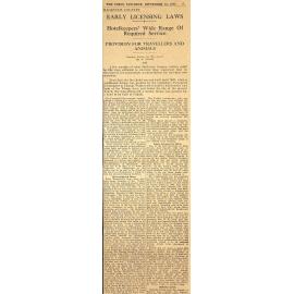 Early Licensing Laws- Hotelkeepers' Wide Range of Required Services, Provision For Travellers and Animals