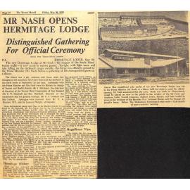 Mr Nash Opens Hermitage Lodge, Distinguished Gathering For Official Ceremony
