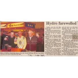 Hydro farewelled