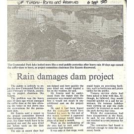 Rain damages dam project