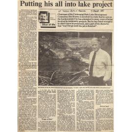 Putting his all into lake project