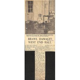 Brawl damages West End Hall