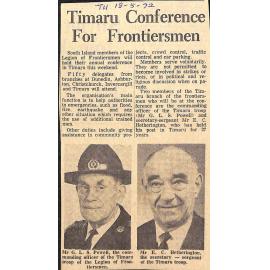 Timaru Conference for Frontiersmen