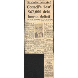 Strathallan rates rise?: Council's 'lost' $62,000 debt boosts deficit