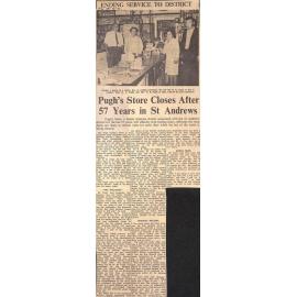 Ending Service To District: Pugh's Store Closes after 57 Years in St Andrews