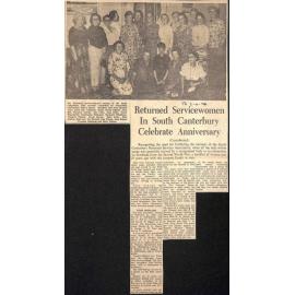 Returned Servicewomen in South Canterbury Celebrate Anniversary