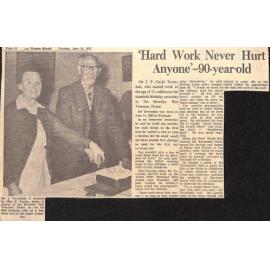  'Hard Work Never Hurt Anyone': 90-year-old