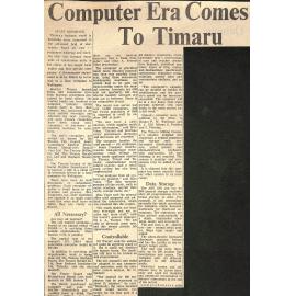 Computer Era Comes to Timaru