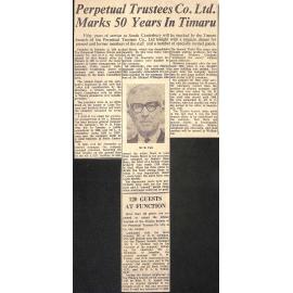 Perpetual Trustees Co Ltd Marks 50 Years in Timaru